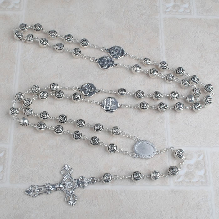 ,metal beads rosary
